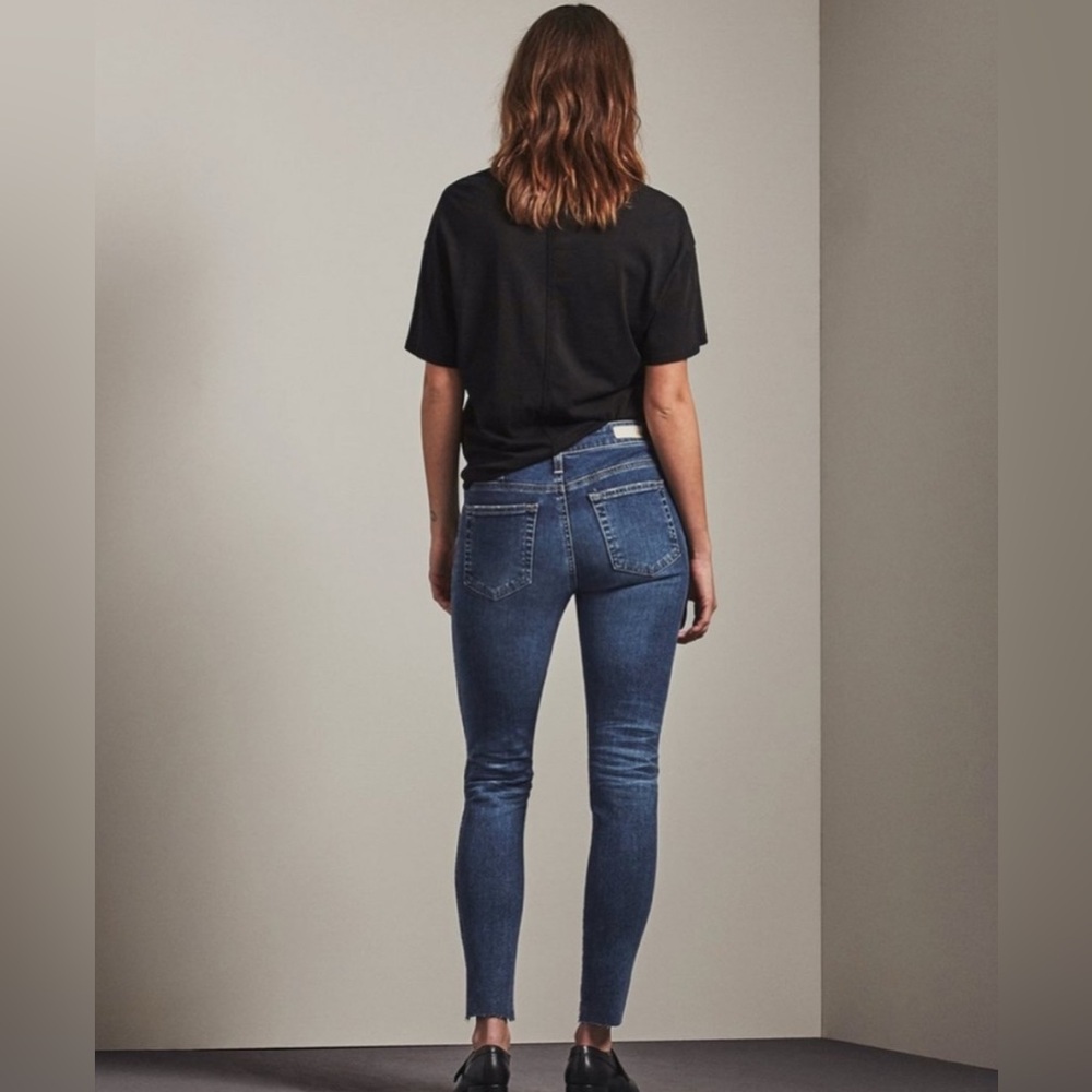 AG Adriano Goldschmied The Farrah Blue High Rise Skinny Ankle Jeans NEW - Picture 2 of 6